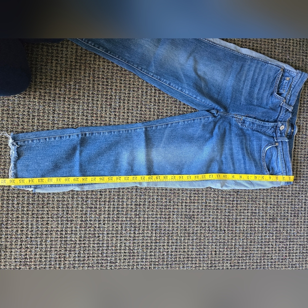 7 For All Mankind Blue Cropped Ankle Jeans - Picture 11 of 13